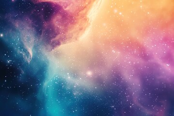 Wall Mural - Abstract space wallpaper.Nebula, colorful stars, galaxies in vast universe. Generative Ai