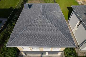 Shingles texture - close up view of asphalt roofing shingles