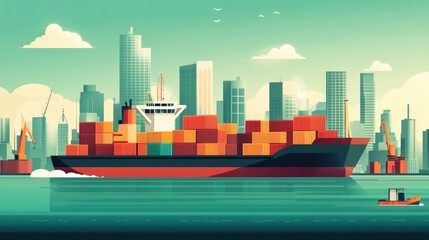 Poster - Efficient Global Logistics and Freight Management at Major Commercial Ports Streamlining the Movement of Goods and Cargo through Integrated Supply Chain Networks