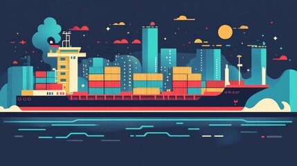 Poster - Optimizing Global Freight Logistics with Streamlined Supply Chain Solutions for Efficient Transportation Storage and Distribution of Goods Worldwide