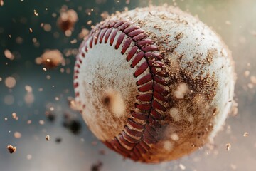 fliegender brennender Baseball with generative ai