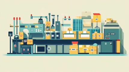 Poster - Automated logistics and packaging solutions including robotic and digital systems for efficient and optimized supply chain management transportation and distribution