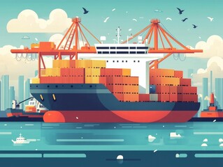 Poster - Automated Shipping Innovation Transforming the Future of Freight Transport Through Autonomous Vessels and Intelligent Logistics Solutions