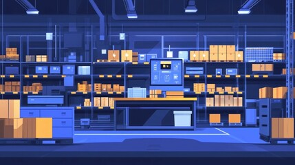 Poster - Automated Warehousing and Shipping Processes Powering Efficient Supply Chain Logistics through Smart Technology and Digitalization