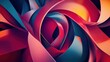 © ryker - Vibrant abstract composition featuring swirling ribbons in shades of red, blue, and orange, evoking sense of movement and energy.