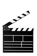 a movie camera isolated on a white background, an assistant director's tool, shooting, dubbing