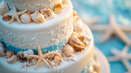 Poster - Seashell Wedding Cake