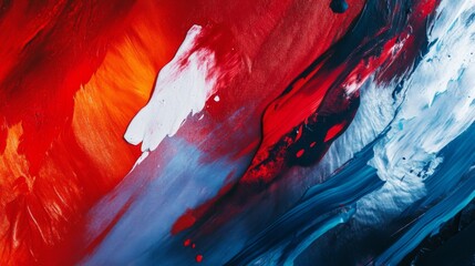 Leinwandbilder - High-resolution close-up of an abstract background with bold, contrasting colors and dynamic shapes, creating a striking and visually engaging composition.