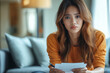 © gfx_yasir - A woman is looking at some papers with a concerned expression