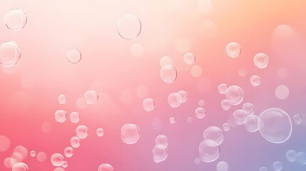 Poster - Abstract background with transparent bubbles against a pink and purple gradient.