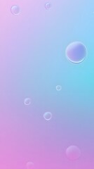 Poster - Abstract background with pastel colors and floating bubbles.