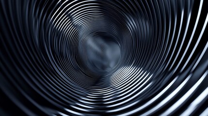 Abstract Spiral Tunnel of Metal