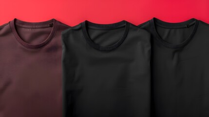 Black t-shirts with copy space. 