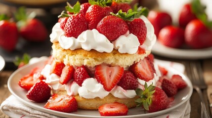 Canvas Print - Strawberry Shortcake Dessert