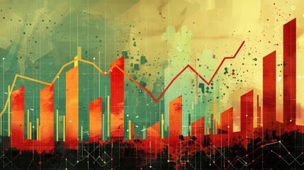 Poster - An educational stock chart illustrating key concepts in technical analysis for beginner investors.