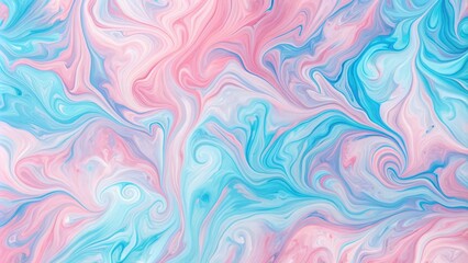 Poster - Pink and blue pastel colors marbling , marbled, texture, abstract, soft, background, design, art, pattern, swirl