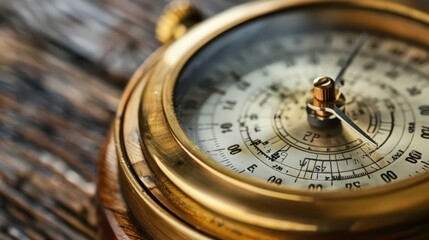 Poster - detailed illustration of a barometer, demonstrating how it measures atmospheric pressure changes.