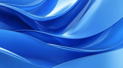 Poster - Abstract Blue Wavy Pattern Background