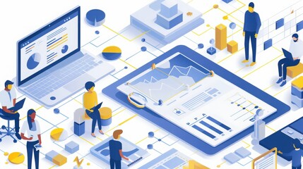 Poster - Dive into project management icons, illustrating milestones, timelines, and collaboration tools to ensure successful project execution and delivery.