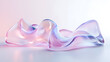 © Oksana - 3D render of fluid, liquid shape with iridescent pastel color isolated on on white background