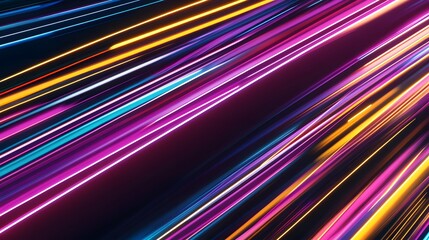 Poster - Abstract background with vibrant neon lines.