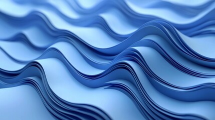 Poster - Abstract Blue Wavy Background Texture