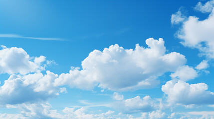 Wall Mural - blue sky with white cloud background. white cloud with blue sky background