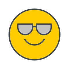 Wall Mural -  Smiling Face with Sunglasse