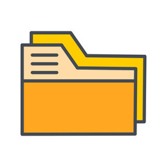 Sticker - Folder Vector Icon