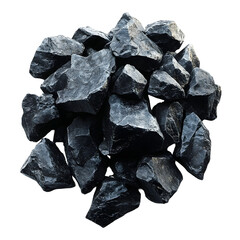 Photography of Crystalline Carbon Mineral Specimens on Plain White background transparent png 