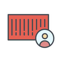 Sticker - Barcode ID Vector Icon