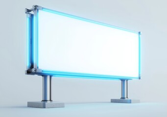 Leinwandbilder - The monitor is isolated on a white background with a futuristic sci-fi theme