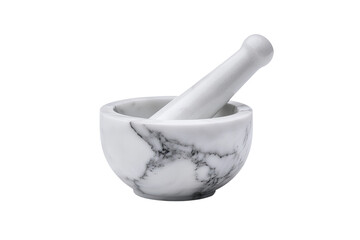 Elegant white marble mortar and pestle set