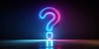 © Sayfar - Neon question mark floating on a dark background, concept for doubt and questioning high angle, illustration, high angle view, technology, confusion, symbol, uncertainty