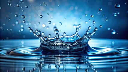 Poster - Drops of water and wet rain splash on isolated background, water, rain, splash, droplets, isolated,background, wet, liquid, purity