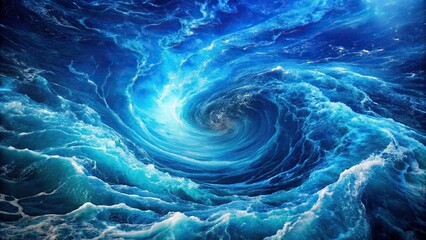 Wall Mural - abstract background of deep blue sea water with swirling patterns, patterns, texture, marine,ocean, 