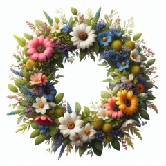 Wall Mural - wreath of flowers