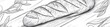 © Bundi - An illustration of a French baguette and butter for a children's coloring book