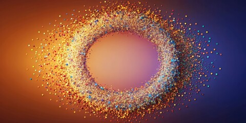 Fototapete - Abstract background with circular shape formed of small particles , abstract, background, circular, shape, small, particles