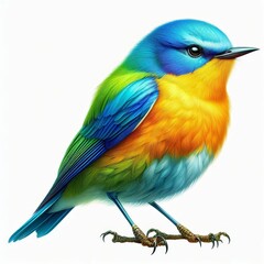 Wall Mural - blue and yellow titmouse