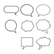 © fazlay907 - Line art speech bubbles bundle in vector format, perfect for clean, modern designs.