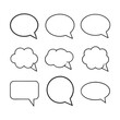 © fazlay907 - Line art speech bubbles bundle in vector format, perfect for clean, modern designs.
