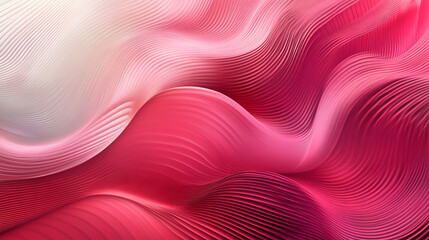 Canvas Print - Pink Abstract Waves.