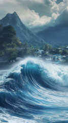 Wall Mural - tsunami