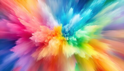 Aufkleber - Vibrant explosion of colorful powder creating a dynamic and energetic burst captured in motion. Perfect for abstract and creative design projects.