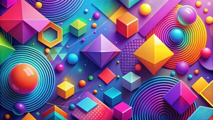 Wall Mural - Abstract background with vibrant colors and geometric shapes, abstract, background, wallpaper, colors, vibrant, design