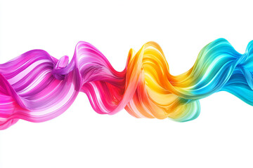 Canvas Print - Abstract Rainbow Wave.