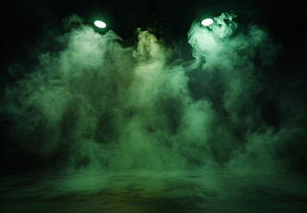 Sticker - Green Smoke Background.