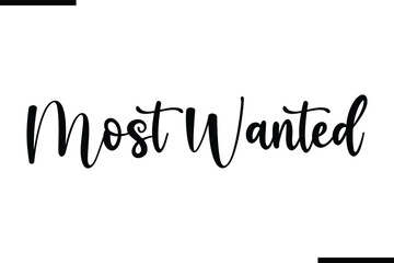 Fototapete - Most Wanted Text Typography Element