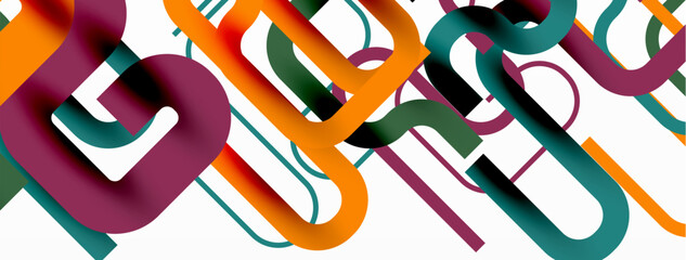 Poster - Wave lines minimal abstract background